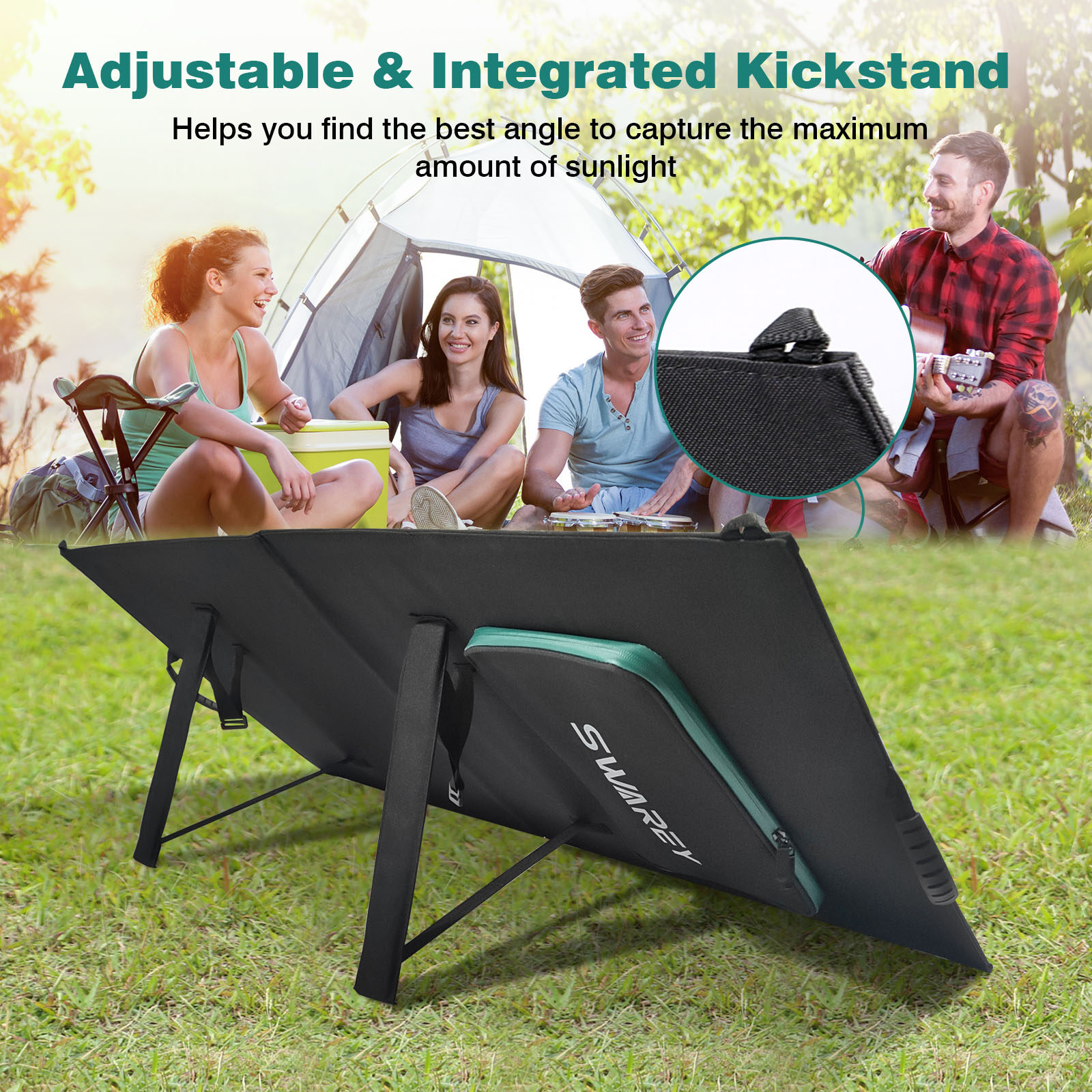 SWAREY 100W Foldable Solar Panel Portable Solar Charger for Power Station Laptop Phone Camping image6