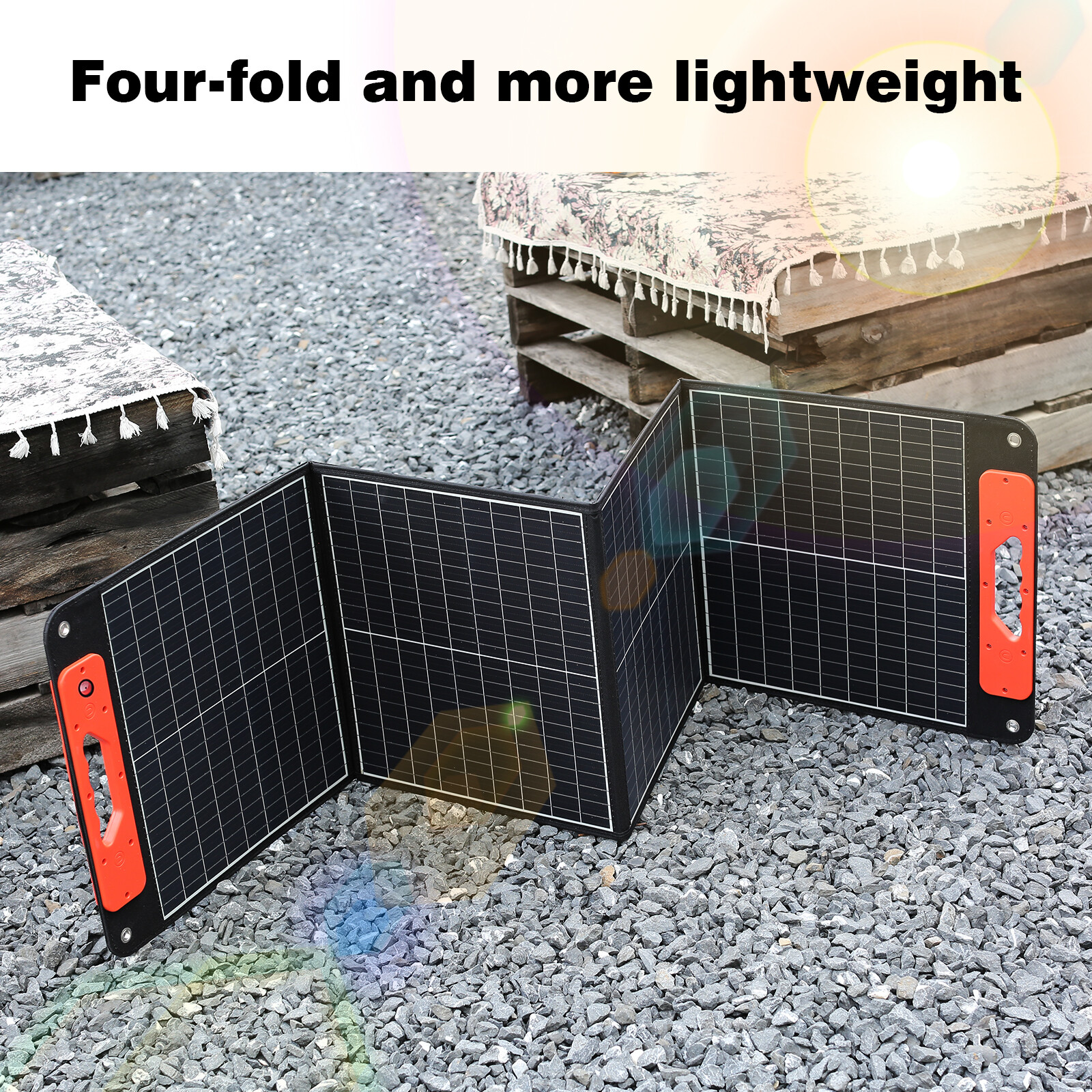 SWAREY 100W Portable Foldable Solar Panel for Power Station Phone Tablet Camping image3