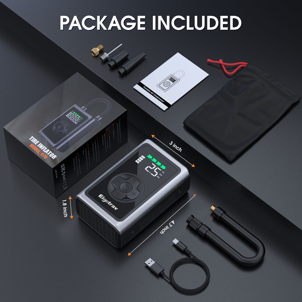 Tire Inflator 4000Mah Eigotrav Portable Air Compressor image7
