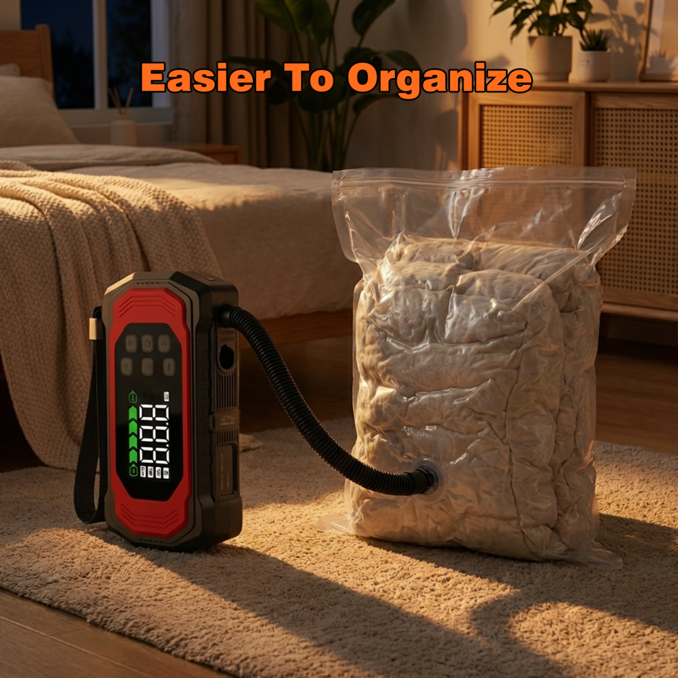 9000A Jump Starter Power Pack with 150PSI Air Compressor, 9-in-1 Car Battery Booster (All Gas/14L Diesel), 12V Portable Car Starter Power Bank with Air Inflator/Deflator, 30W Fast Charging image8