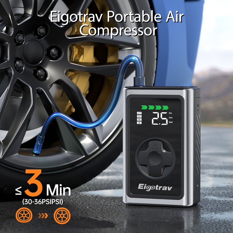 Tire Inflator 4000Mah Eigotrav Portable Air Compressor image6
