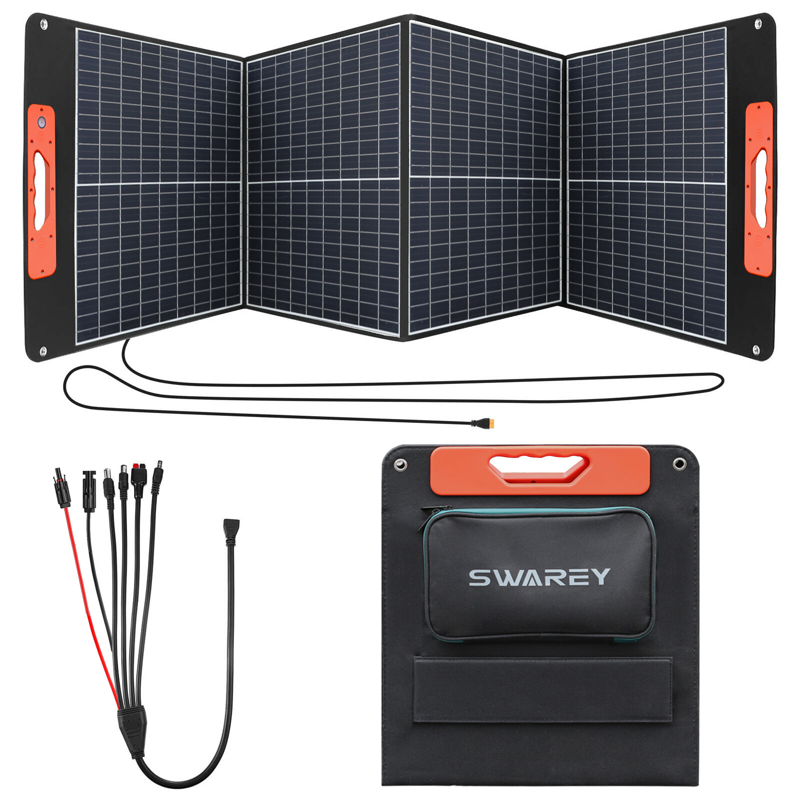 SWAREY 100W Portable Foldable Solar Panel for Power Station Phone Tablet Camping image1