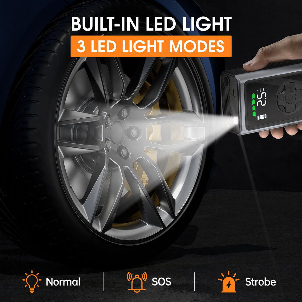 Tire Inflator 4000Mah Eigotrav Portable Air Compressor image4